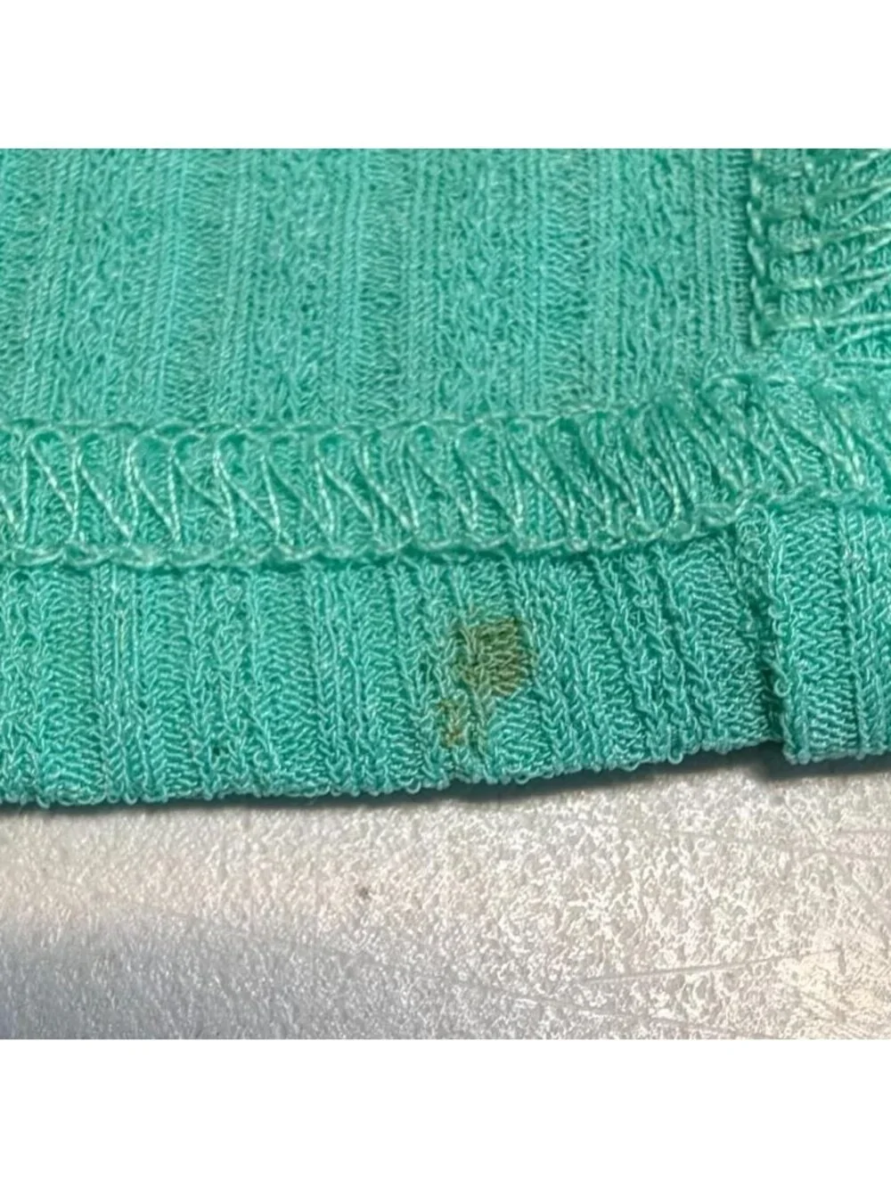 3/$20 Ruched Teal Short Sleeve Blouse Top Women’s 3X Summer Flattering Ribbed - Picture 4 of 6